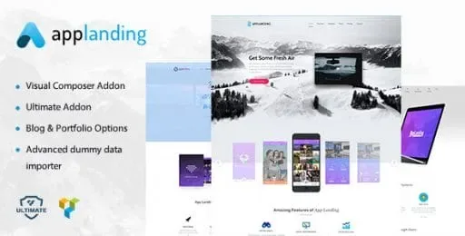 App Promotion – One Page App Promotion Theme product artwork