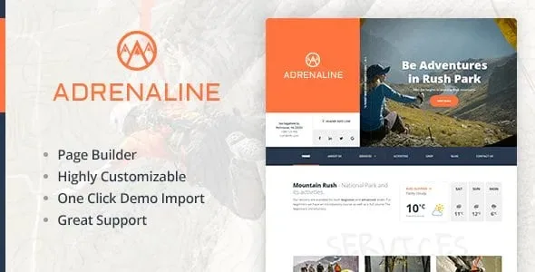 Adrenaline WordPress Theme product artwork