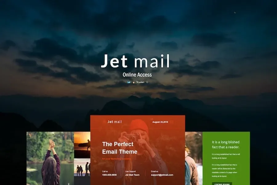 Jet mail – Responsive E-mail Template product artwork