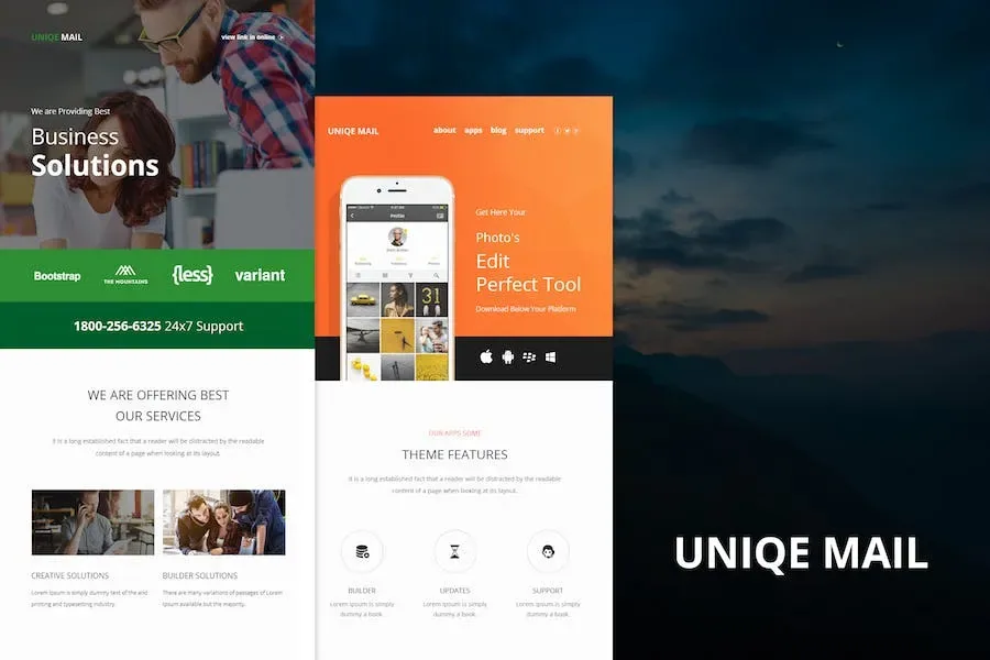 Uniqe Mail – Responsive E-mail Templates product artwork