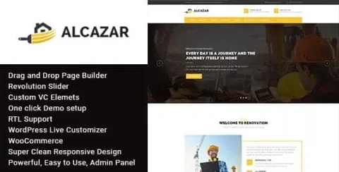 Alcazar – Construction & Building WordPress Theme product artwork