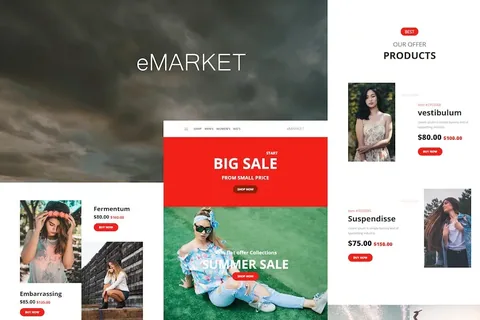 eMarket Mail – Responsive E-mail Template product artwork