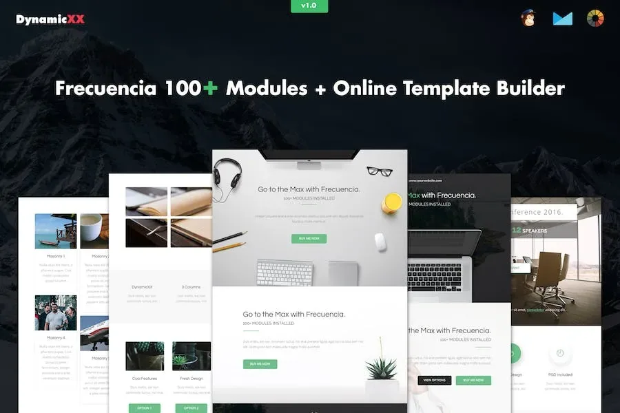 Frecuencia – 100+ Modules – Email + Builder product artwork