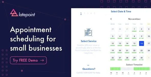 LatePoint + 24 Addons – Appointment Booking & Reservation plugin for WordPress product artwork