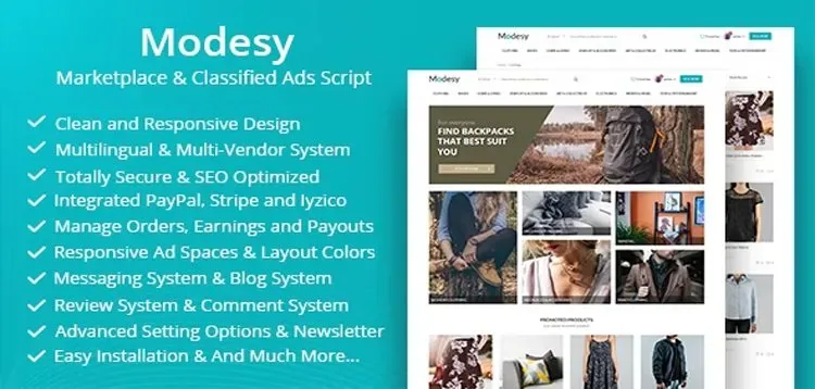 Modesy – An Online Store And Message Board Script product artwork