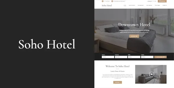 Soho Hotel Booking – Hotel WordPress Theme product artwork