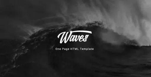 Waves – Fullscreen Video One-Page WordPress Theme product artwork