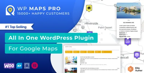 WP MAPS PRO – WordPress Plugin for Google Maps product artwork