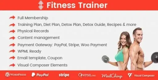 Fitness Trainer – Training Membership Plugin product artwork
