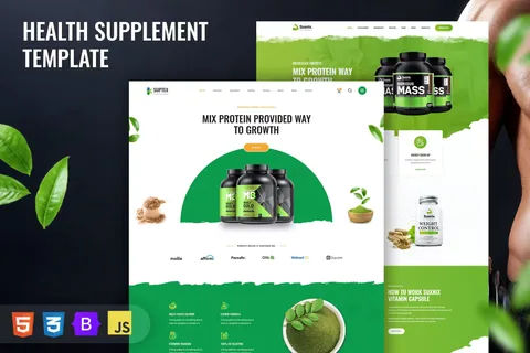 Health Supplement Landing Page product artwork