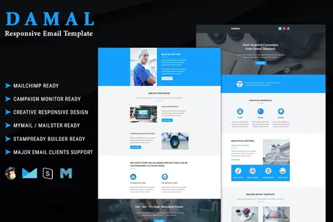 DAMAL – Multipurpose Responsive Email Template product artwork