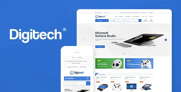 Digitech – Technology Theme for WooCommerce WordPress product artwork