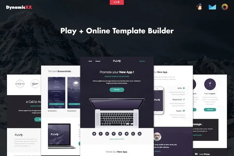 Play – Responsive APP Email Template product artwork