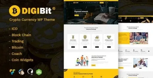 DigiBit – Cryptocurrency Mining WordPress Theme product artwork