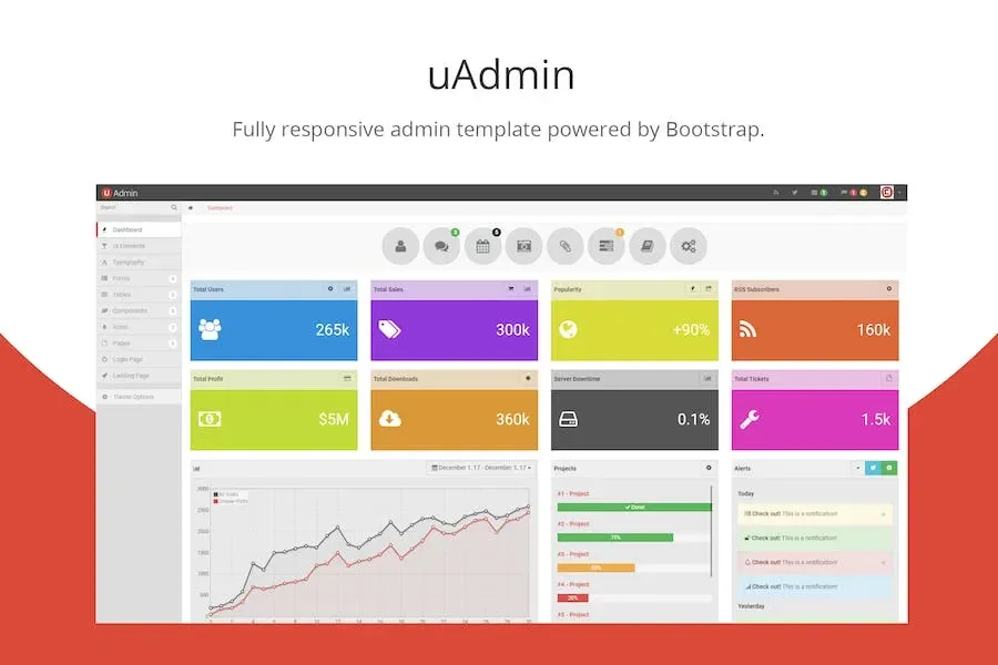 uAdmin – Bootstrap Admin Template product artwork