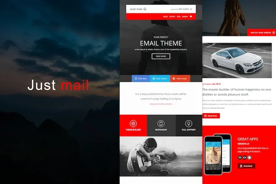 Just mail – Responsive E-mail Template product artwork