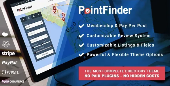 Point Finder Directory – Directory & Listing WordPress Theme product artwork