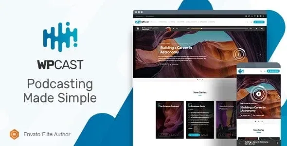 Wpcast – Audio Podcast WordPress Theme product artwork