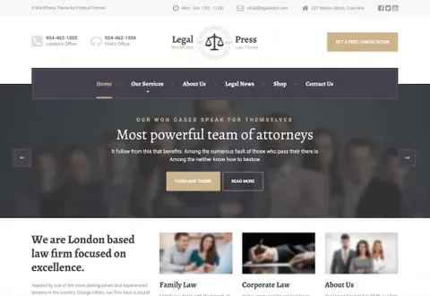 LegalPress WordPress Theme product artwork
