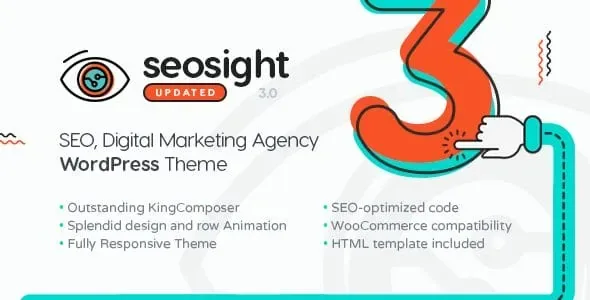 Seosight – SEO, Digital Marketing Agency WP Theme with Shop product artwork