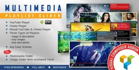 Multimedia Playlist Slider for WPBakery Page Builder product artwork