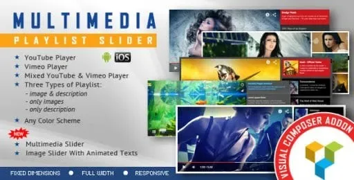 Multimedia Playlist Slider for WPBakery Page Builder product artwork