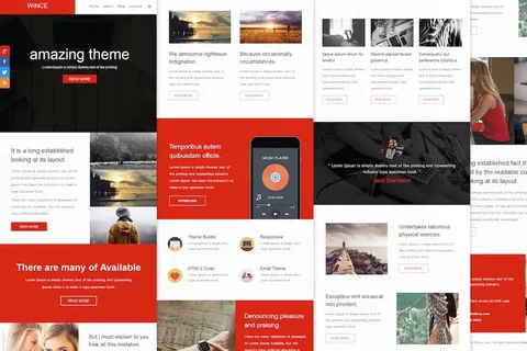 Wince Mail – Responsive E-mail Template product artwork