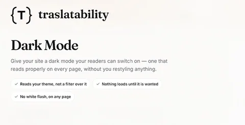 Traslatability Dark Mode product artwork
