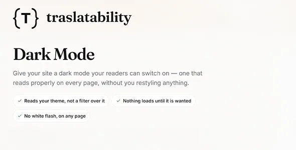 Traslatability Dark Mode product artwork