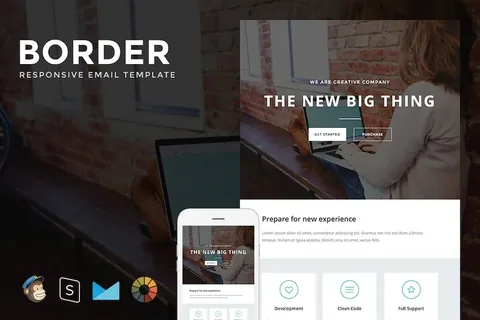 Border – Responsive Email + StampReady Builder product artwork