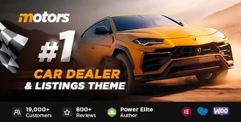 Motors – Car Dealer, Rental & Listing WordPress theme product artwork