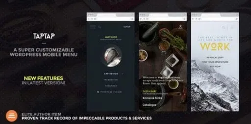 TapTap – A Super Customizable WordPress Mobile Menu product artwork