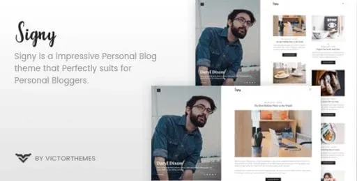Signy – A Personal Blog WordPress Theme product artwork