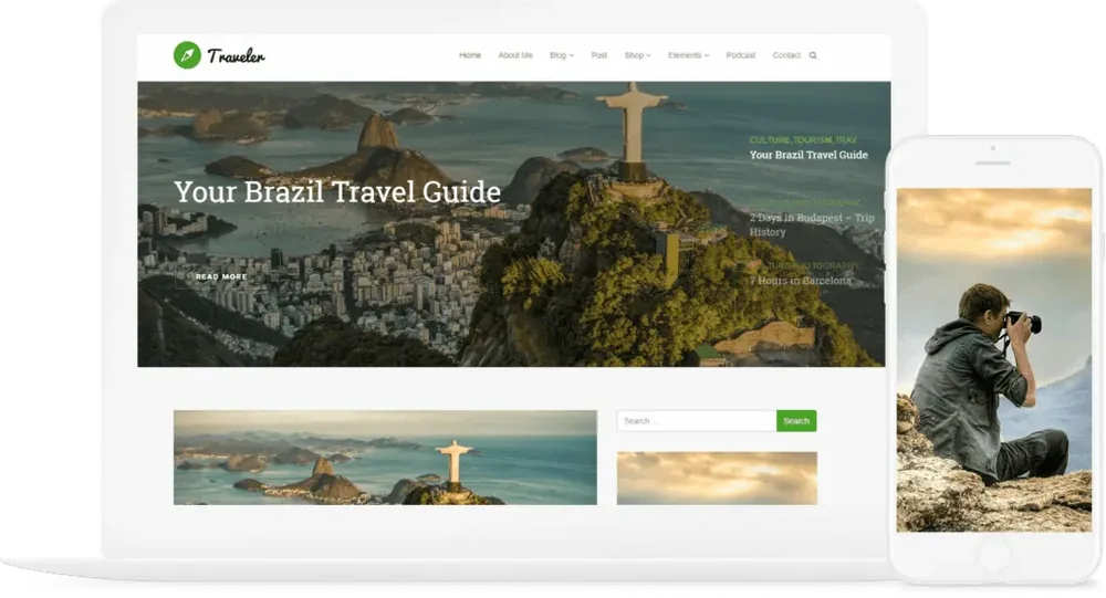 Traveler WordPress Theme product artwork