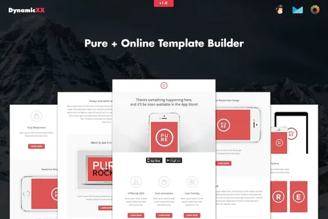 Pure – Responsive APP Email Template product artwork