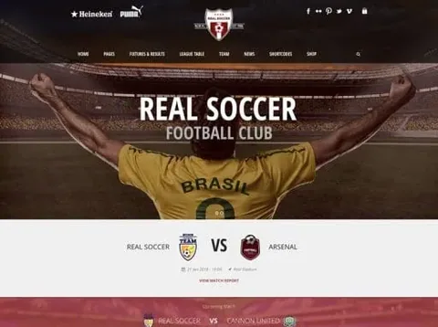 Real Soccer – Sport Clubs Responsive WP Theme product artwork
