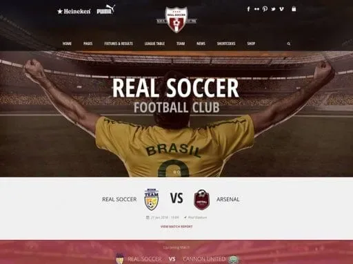 Real Soccer – Sport Clubs Responsive WP Theme product artwork