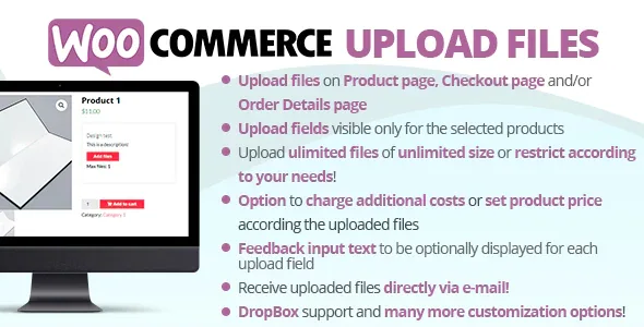 WooCommerce Upload Files product artwork