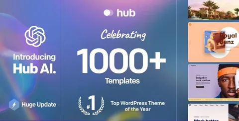 Hub – Responsive Multi-Purpose WordPress Theme product artwork