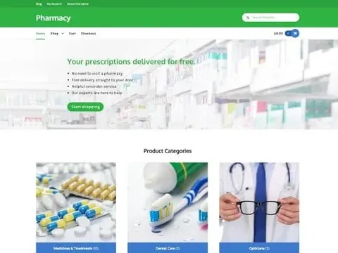 Pharmacy Storefront Theme product artwork