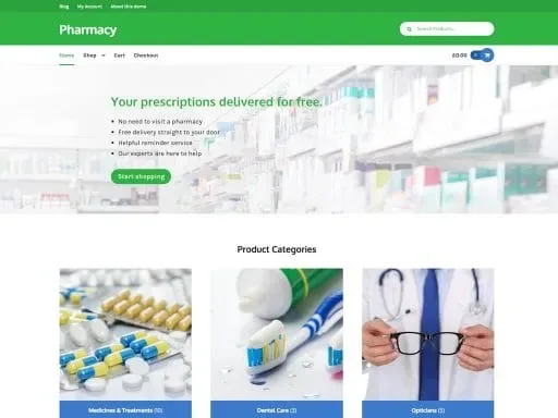 Pharmacy Storefront Theme product artwork