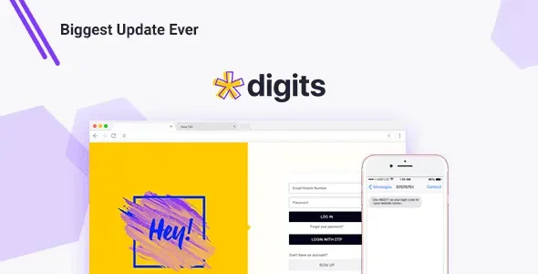 Digits WordPress Mobile Number Signup and Login – Full Bundle product artwork
