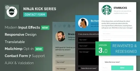 Ninja Kick WordPress Contact Form Plugin product artwork