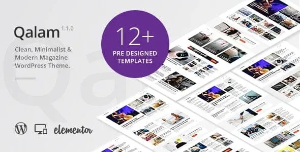 Qalam – NewsPaper and Magazine WordPress Theme product artwork