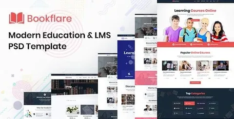 Bookflare – A Modern Education & LMS WordPress Theme product artwork