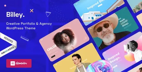 Billey – Creative Portfolio & Agency Elementor Theme product artwork