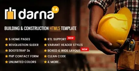 Darna – Building & Construction WordPress Theme product artwork