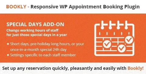Bookly Special Days (Add-on) product artwork