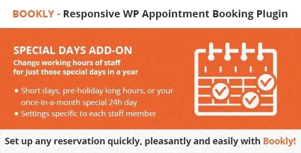 Bookly Special Days (Add-on) product artwork
