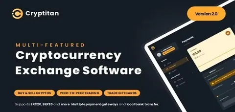 Cryptitan – Crypto Multi-featured Exchange with ERC20 & BEP20 Crypto Support – Giftcard Marketplace product artwork
